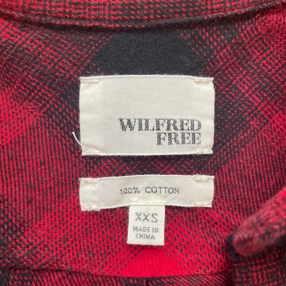 RED & BLACK ARITZIA WILFRED FLANNEL (XXS) - Picture 3 of 3